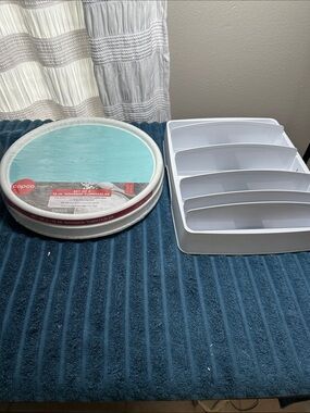 Set of 2 12 inch turntables and a lid organizer by youCopia NWT